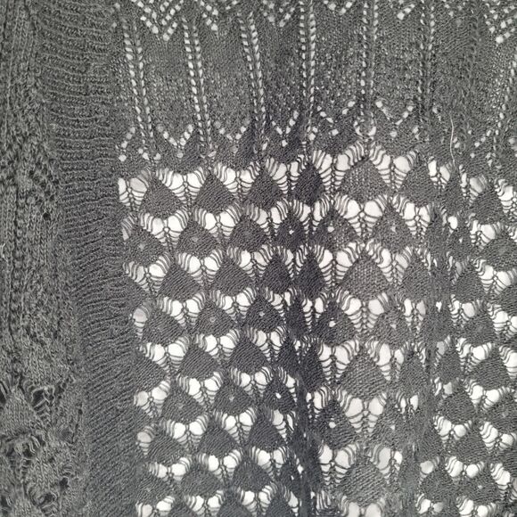 T/O Sweaters Size Medium Black Cropped Shrug Short Sleeve Y2K - Picture 5 of 5